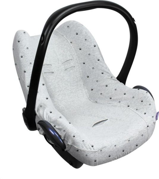 Dooky Seat Cover 0+ - Babyschalenbezug / Hellgraue Kronen