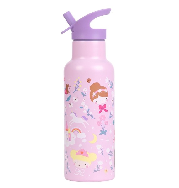 Trinkflasche 500 ml - Edelstahl / Prinzessin