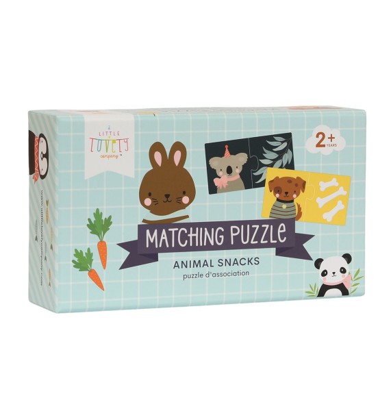 Matching Puzzle / Tiere + Lieblingssnacks