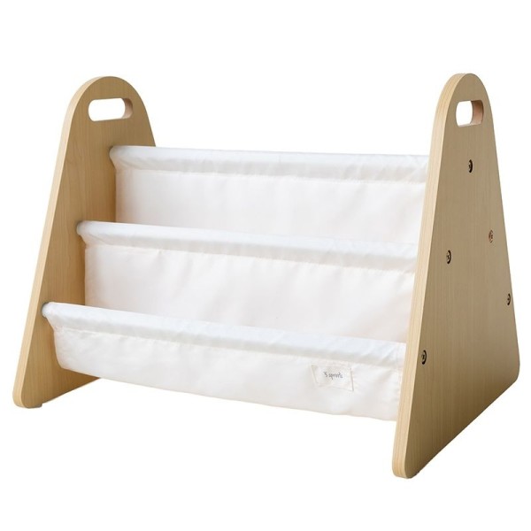 Kinderbücherregal doppelseitig / Recycling / Cream