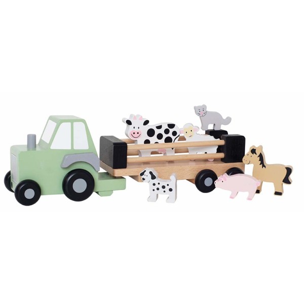 Traktor mit Tieren