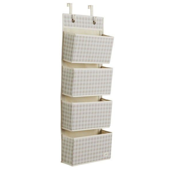 Hängeorganizer / Recycling / Gingham / Beige