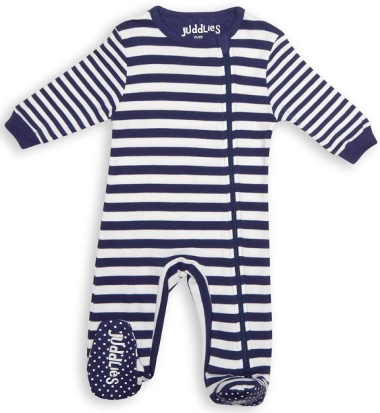 Everyday Collection Strampler blau gestreift (L / 12-18 m)