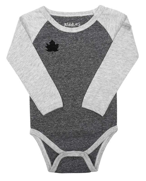 Raglan Collection - Body Baumwolle (Bio)  /  Graphite Black (S / 3-6 M)