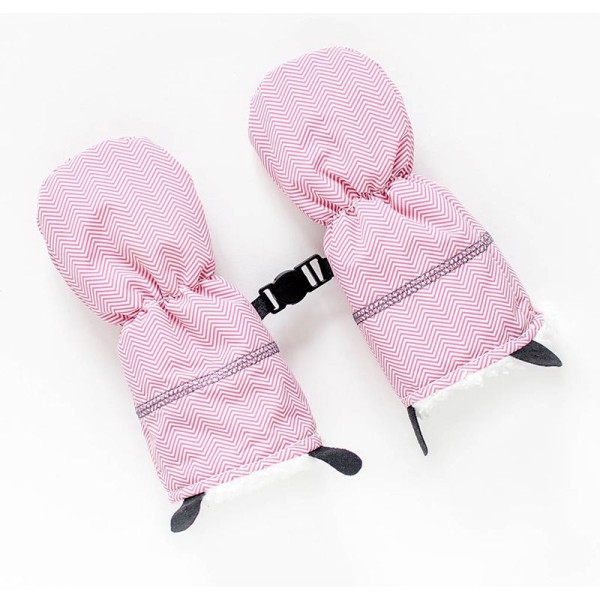 Fäustlinge - Herringbone Pink (0-6M)