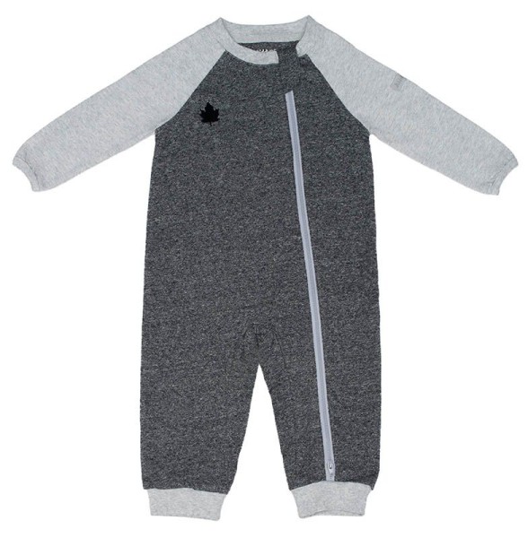 Raglan Collection - Strampler Baumwolle (Bio)  /  Graphite Black (M / 6-12 M)