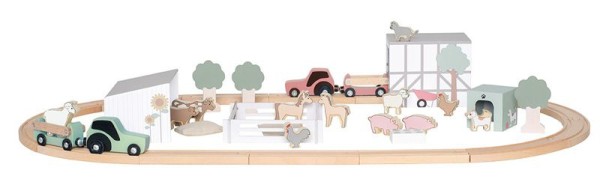 Spielbahnset Bauernhof mit Tieren
