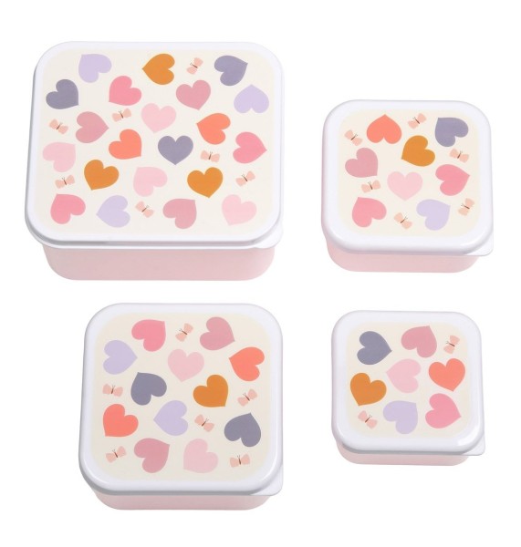 Lunchbox / 4er Set / Herzen