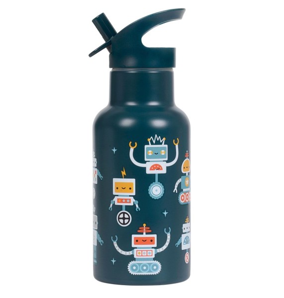 Trinkflasche - Edelstahl / Roboter