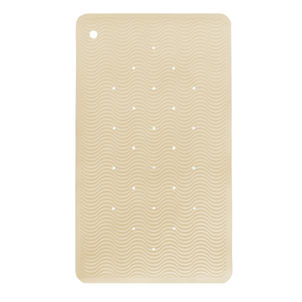 Badewanneneinlage - Naturk. Wave long / Sand (69,5 x 39,5 cm) / Versandtasche