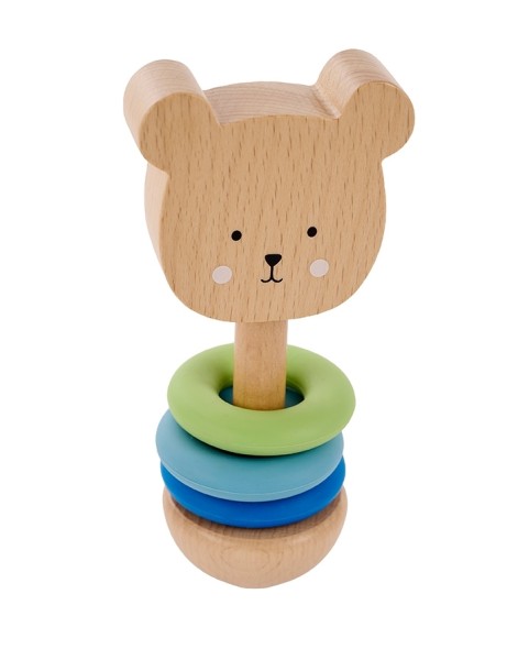 Rassel Teddy / Silikon / Holz