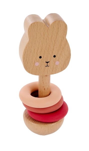 Rassel Bunny / Silikon / Holz