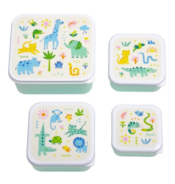 Lunchbox / 4er Set / Dschungel