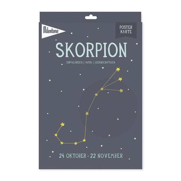 Sternzeichen-Posterkarte / Skorpion
