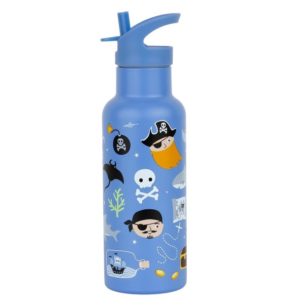 Trinkflasche 500 ml - Edelstahl / Piraten