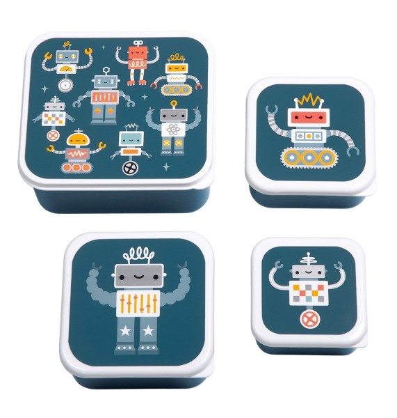 Lunchbox / 4er Set / Roboter
