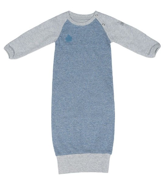 Raglan Collection - Babyschlafrock/Strampler Baumwolle (Bio) / Denim Blue (0-3 M)