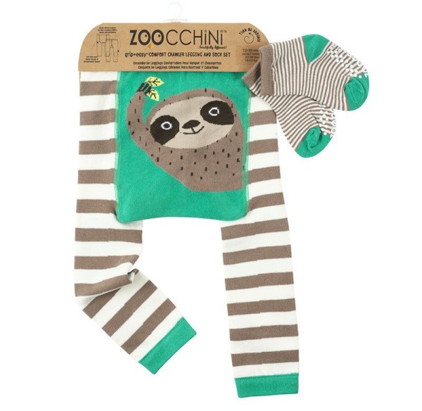 Baby Leggings & Socken Set - Silas das Faultier (6-12M)