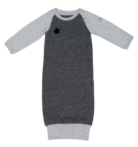 Raglan Collection - Babyschlafrock/Strampler Baumwolle (Bio) / Graphit Black (0-3 M)