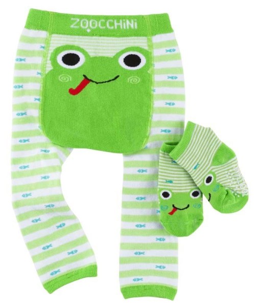 Baby Leggings & Socken Set - Flippy der Frosch (12-18M)