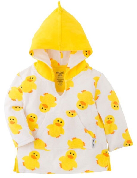 Frottee-Kapuzenshirt - Puddles die Ente (0-12M)