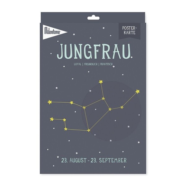 Sternzeichen-Posterkarte / Jungfrau