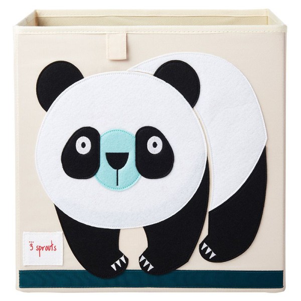 3 Sprouts - Aufbewahrungsbox für Kinderzimmer / faltbar / Panda
