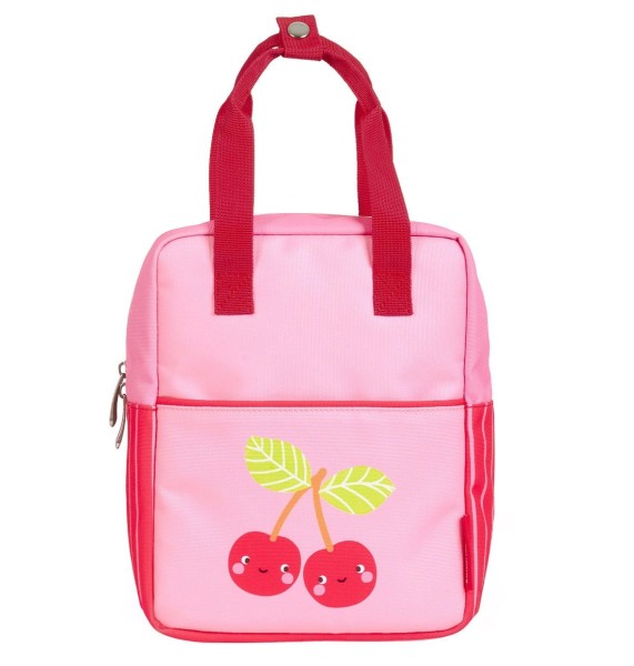 Kleiner Rucksack / quadratisch / Fröhliche Kirschen