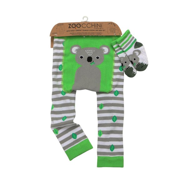 Baby Leggings & Socken Set - Kai der Koala (12-18M)