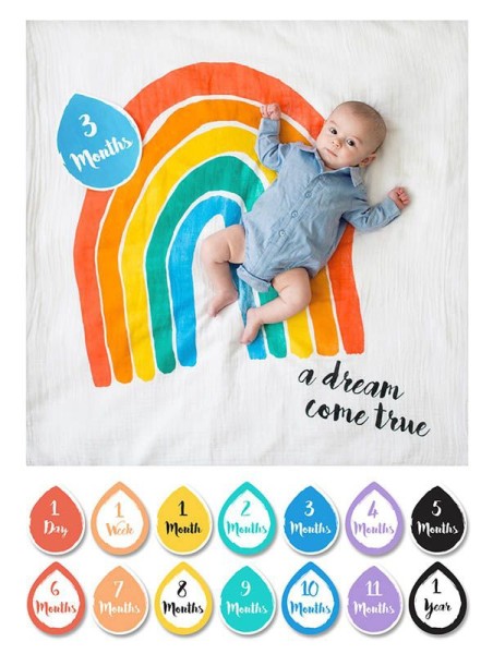 Baby''s First Year™ Mulltuch & Karten Set / Baumwolle / A Dream Come True