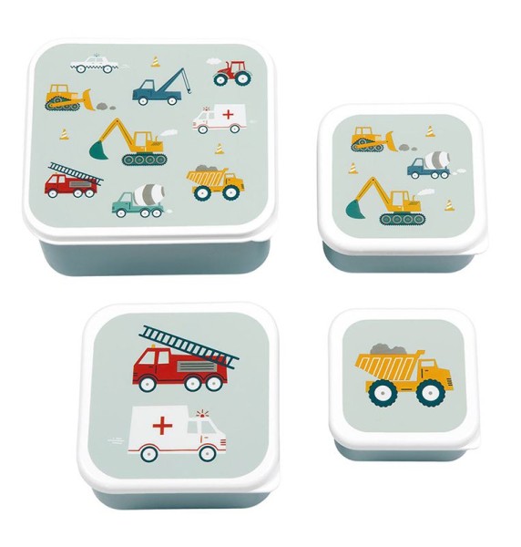 Lunchbox / 4er Set / Fahrzeuge