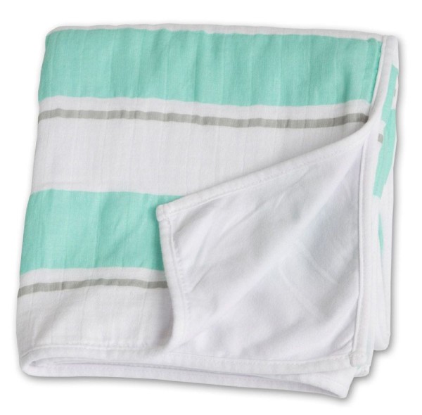 Childhood Blanket Kinderdecke - Aqua Stripe
