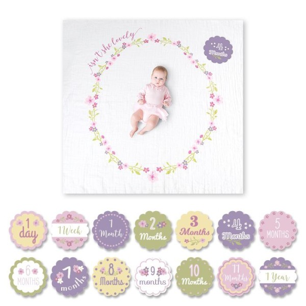 Baby''s First Year™ Mulltuch & Karten Set / Baumwolle / Isn''t she lovely