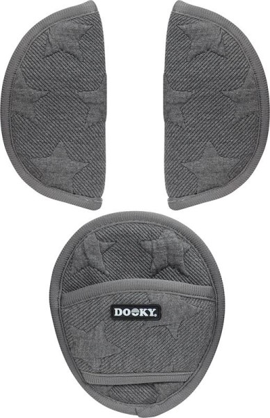 Dooky Universal Pads - Universal-Gurtpolster für die Babyschale / Strick Grau